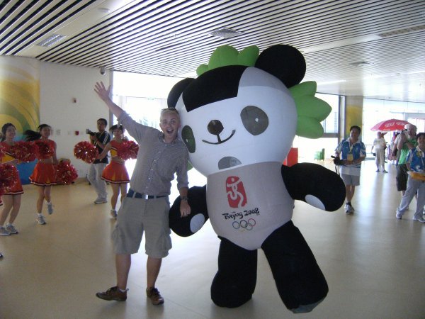 Silly fun with one of the Beijing Olympics