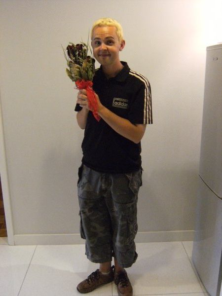 Me with Chris' Victory Bouquet