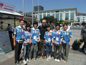 Me with the Volunteer Taskforce at Beijing Central Train Station