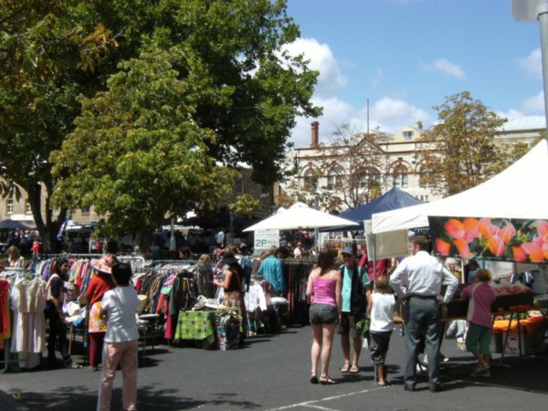 Saturday markets at Salamanca Place, Hobart. Tooo funky! Loved it!