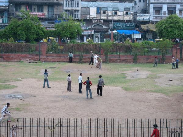 Cricket Field outside the Old Delhi Mosque