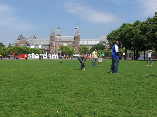 Pick up Futbol Game in the Museum Square