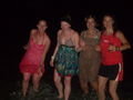Me, Holly, Jenny and Carla dancing  in the sea after Greek dancing