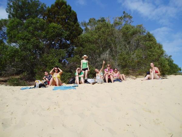 The group on the dunes at wabby