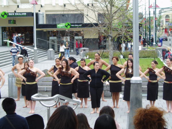 Maori dancers in Christchurch
