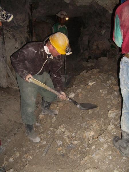 Steve being a miner