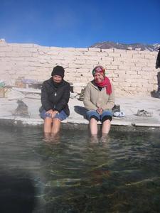 Lou and Sonya at the hot springs