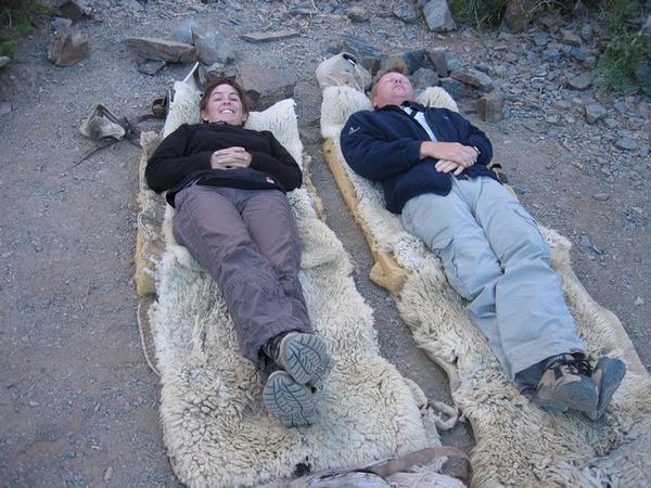 The saddles as beds