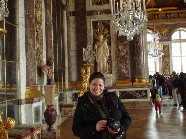 Drea at Versailles Hall of Mirrors