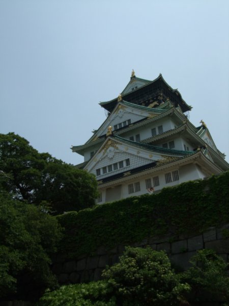 Osaka Castle at the rear 