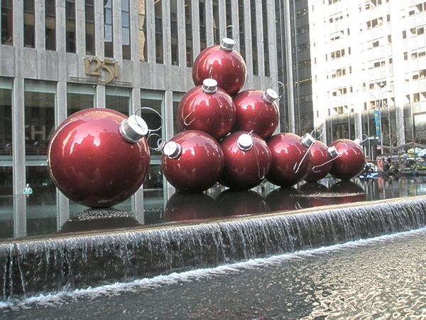 Christmas balls in NYC