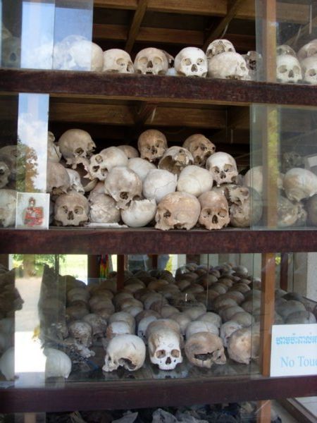 Bone Monument at The Killing Fields