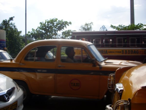 Ghetto Taxis that dominate the streets of Calcutta