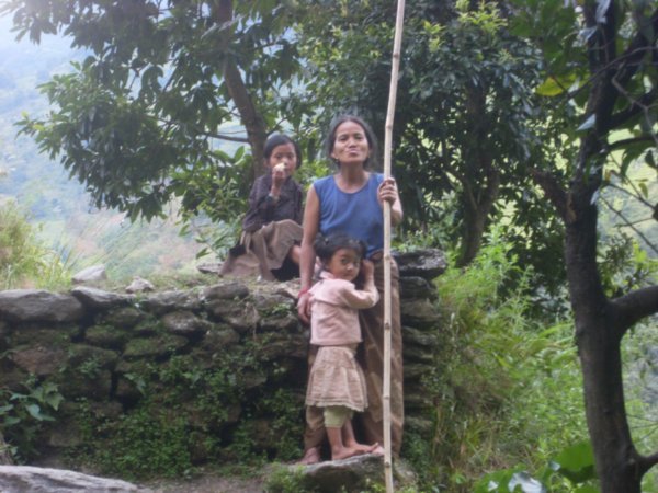 villager that knocked some fruit out of one of her trees for us with her massive bamboo stick