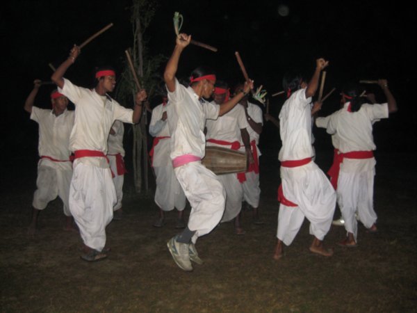 Newari stick dancing in Chitwan