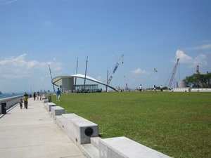 Atop Marina Barrage