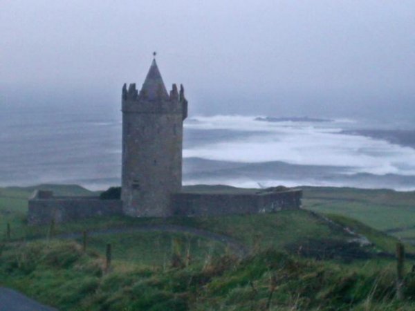 the castle overlooking the sea