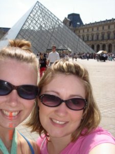 us at the Louvre, outside