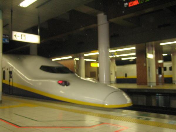 The nose of our bullet train was on time but the rest was 0.001 seconds late