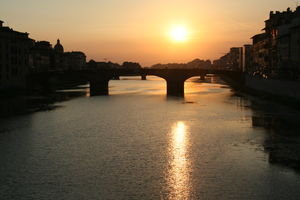 Arno River, Florence at sunset