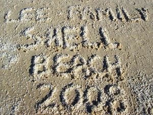 Writing on Shell Beach