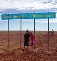 Alex & Kate at the SA/Qld Border