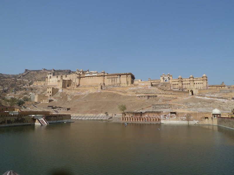 Amer Palace with the Jalgarh Fort above