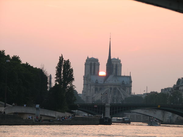 Sunset over the Seine River