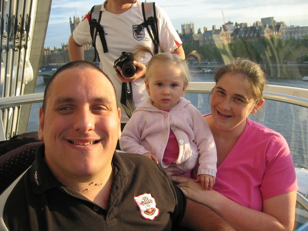 Kylie, Steve & Sky on the London Eye