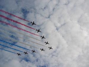 The Red Arrows Flying Over Trafalgar Square