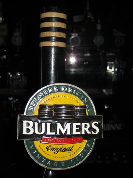 Bulmers (popular Irish Cider) on tap!