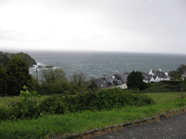 View from very wet campsite in Fowey, Devon