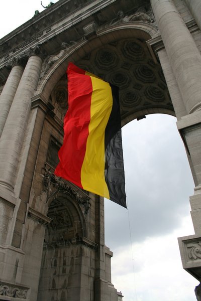 Belgian Flag at the Cinquantenaire
