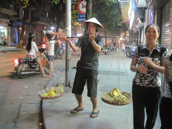 Exercising on the streets of Hanoi