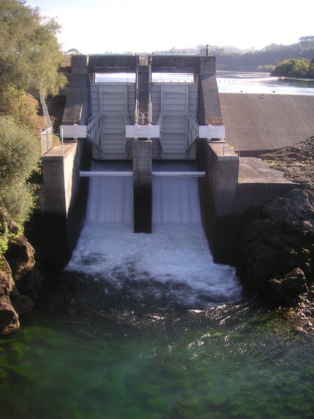 As the dam opened