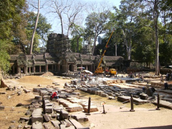 Building work at the Temples