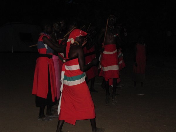 Masaai performing their traditional dance