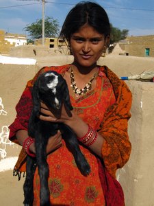 A girl and her goat