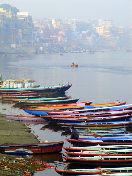 Boats on river Ganges