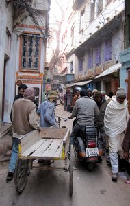 Life in the narrow streets of Varanasi