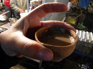Chai in a potters cup