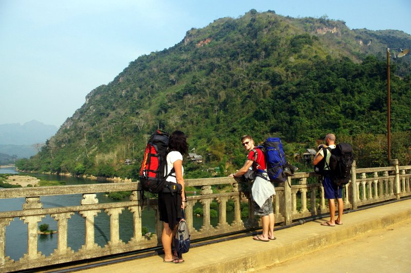 Bridge over river Nam Ou in Nong Kiaow