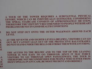 28 Warning before climbing the tower