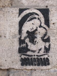 27 Madonna and Child graffiti