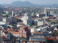 Bird-eye view of Ljubljana from the castle