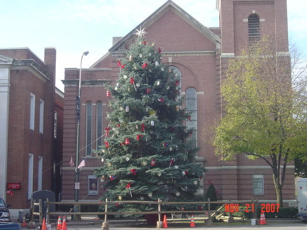 Christmas tree in downtown Chambersburg  
