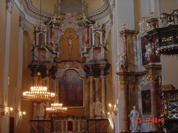 One of Vilnius's several church's interior