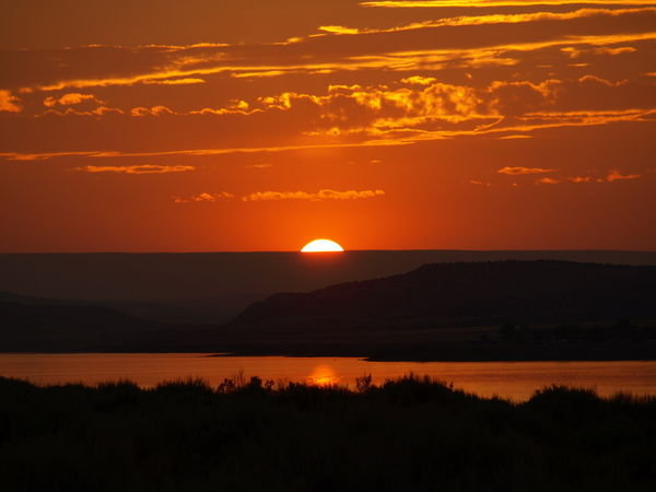 A beautiful sunset at Flaming Gorge