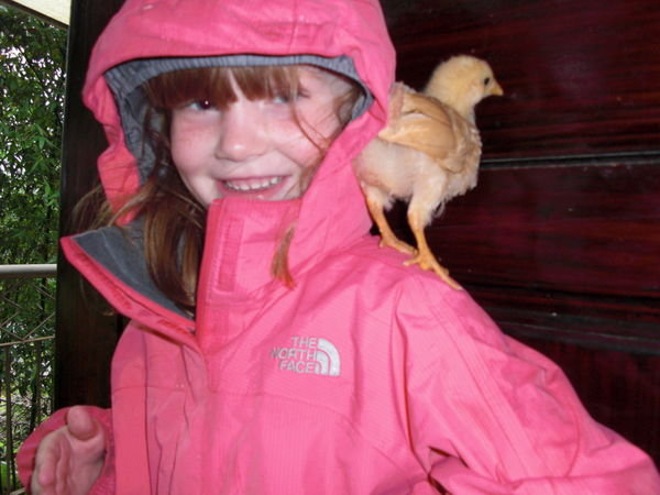 Jenna with Baby Chick
