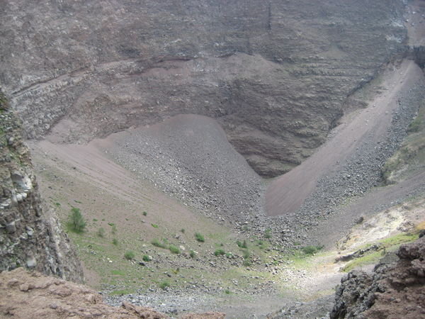 In the crater